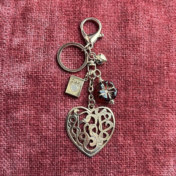 New GOLD HEART Bag Charm Topaz Bead - Picture 3 of 8